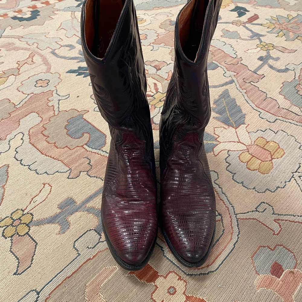 Dan Post Men's Deep Brown/Burgundy Western Boots
